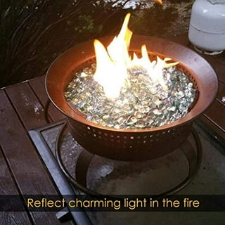 EasyGo Product Fire Pit Glass Rocks - Copper Color – 10 Pounds EasyGo Product Fire Pit Glass Rocks - Copper Color – 10 Pounds