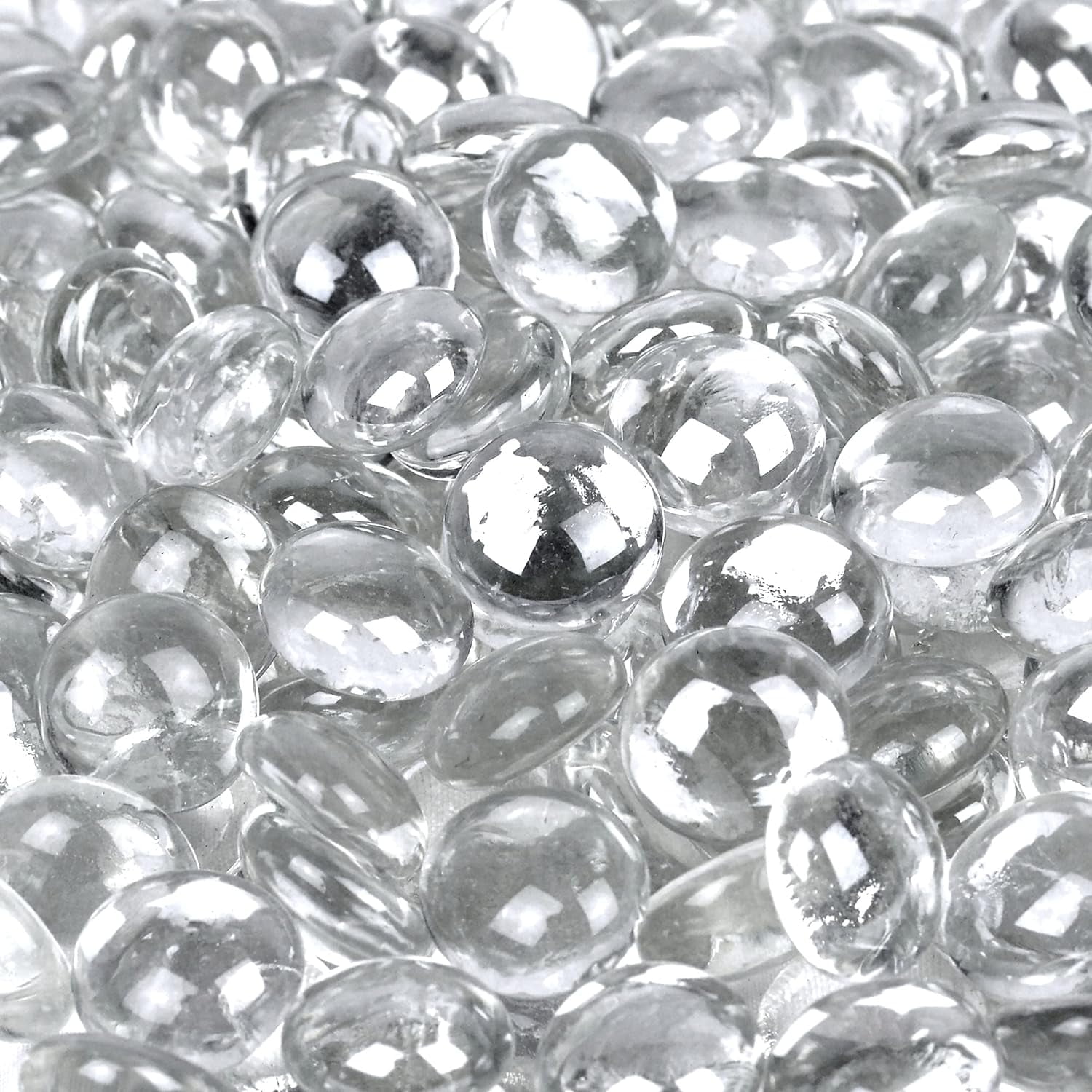 EasyGo Product Fire Pit Glass Rocks - Silver Color – 10 Pounds EasyGo Product Fire Pit Glass Rocks - Silver Color – 10 Pounds