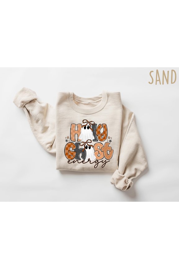 Holy Ghost Energy Sweatshirt, Christian Halloween Shirt Christian Fall Thanksgiving Tshirt, Spooky Holy Ghost Shirt