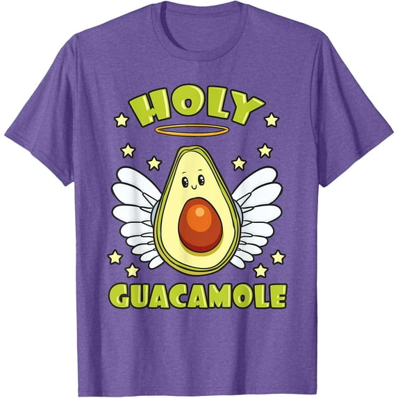 Holy Guacamole Avocado Softstyle Unisex T-Shirt,Purple Heather Color,Size 3XL