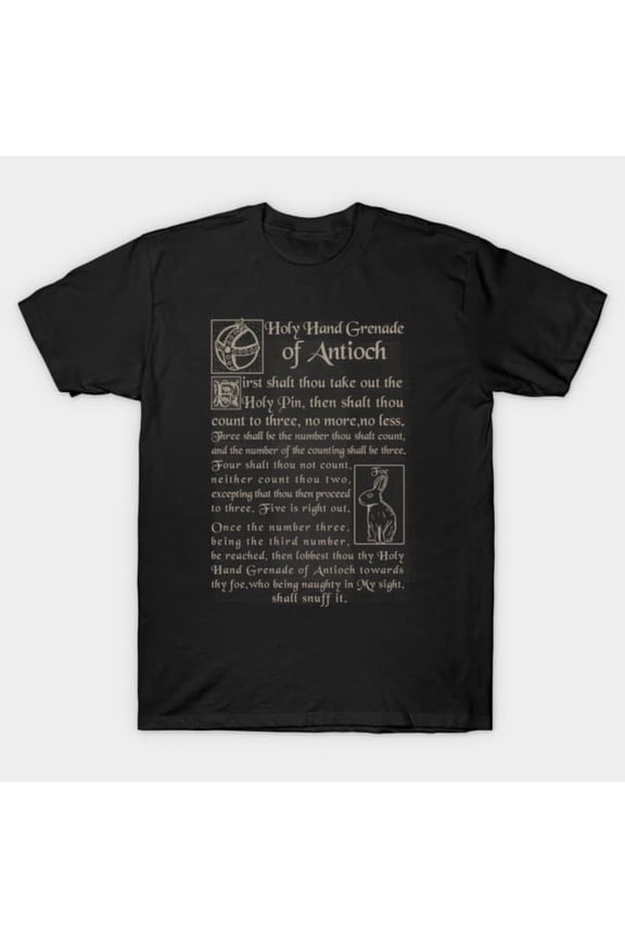 Holy Hand Grenade Script Funny Monty Python Movie - Breathable Material, H42754 T-Shirt, for Men and Women, Up to Size 5XL