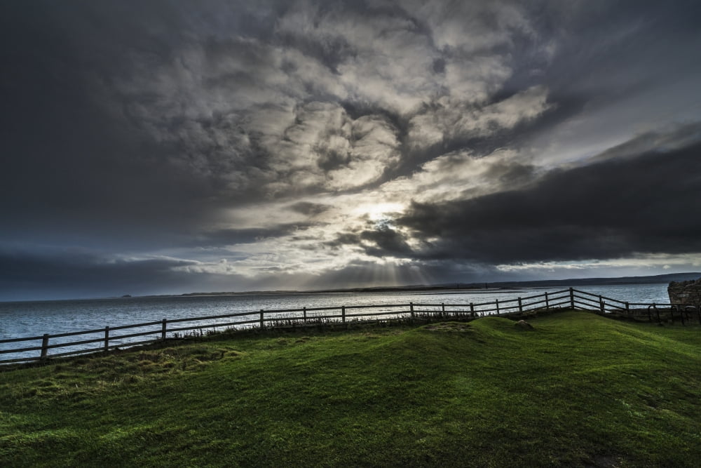 Holy Island Lindisfarne Northumberland England Canvas Art - John Short Design Pics (38 x 24)