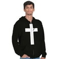 thumbnail image 1 of Holy Jesus Christ Christian Unisex Fleece Graphic Zip Up Hoodie Brisco Brands 5X, 1 of 5