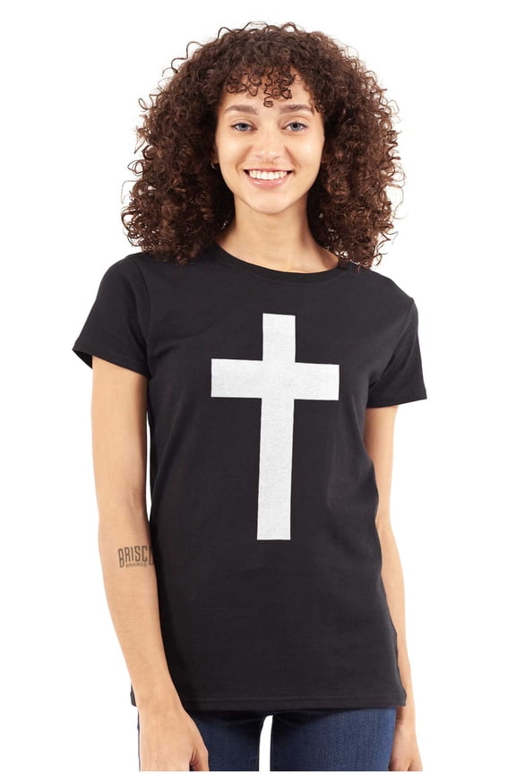 Holy Jesus Christ Christian Womens Slim Fit Graphic Tee Brisco Brands M