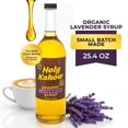 thumbnail image 1 of Holy Kakow Organic Lavender Syrup for Coffee, Cocktails & Lemonade | Vegan, Non-GMO, Gluten-Free | Premium Sweetener for Lattes, Mixed Drinks, Tea, Baking & Beverages | 25.4 oz, 1 of 9