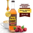 thumbnail image 1 of Holy Kakow Organic Raspberry Syrup for Coffee, Lattes & Cocktails | Vegan, Non-GMO, Gluten-Free | Premium Sweetener for Desserts, Baking & At-Home Café Drinks | 25.4 oz, 1 of 9