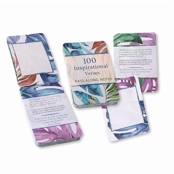 Holy Land Gifts 479299 100 Inspirational Verses Pass - Along Notes - No.8249