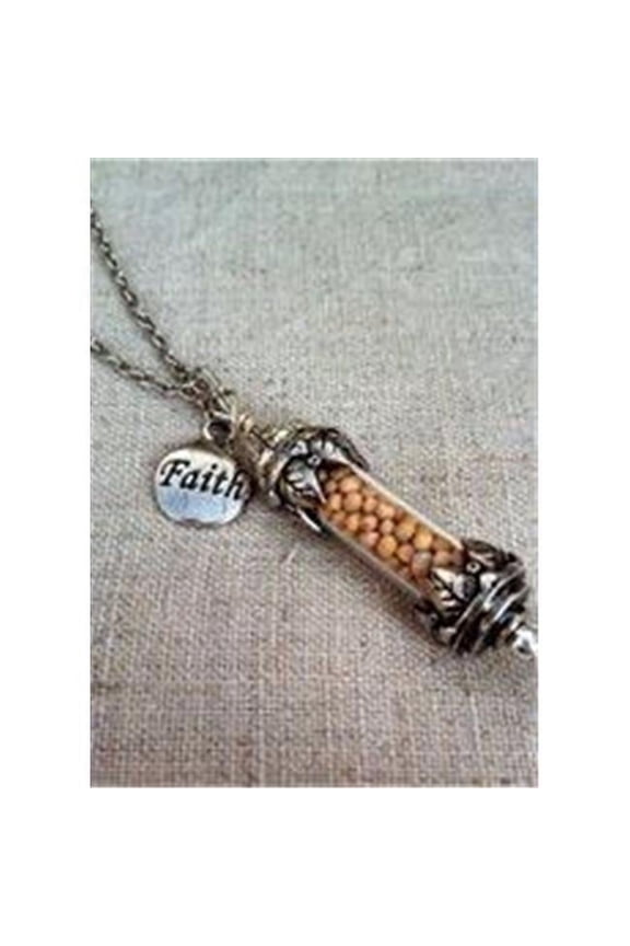 Mustard Seed with 2 Charms Necklace