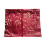 Holy Land Market Christian Church or Prayer Head Scarf or Shawl/Cover - 10 Commandments - Model III 60 x 20 inches Burgundy
