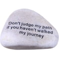 thumbnail image 1 of Holy Land Market - Don't judge my path... Extra Large Engraved Natural Stones from the Holy Land : 4 - 5 Inches, 1 of 1