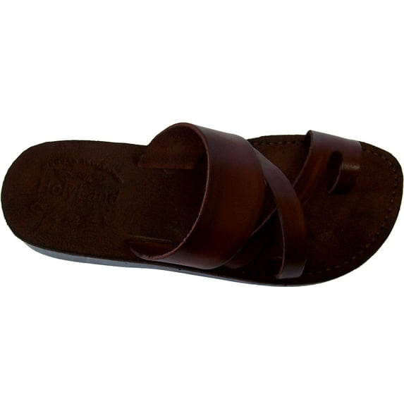 Holy Land Market Genuine Leather Suede Bottom Biblical Sandals (Jesus) Suede VI (46 M EU)