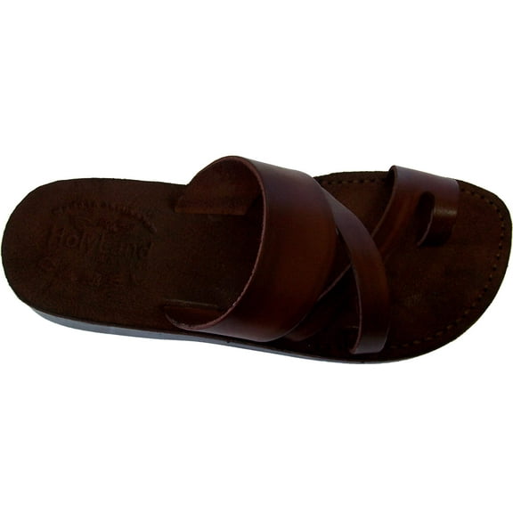 Holy Land Market Genuine Leather Suede Bottom Biblical Sandals (Jesus) Suede VI (49 M EU)