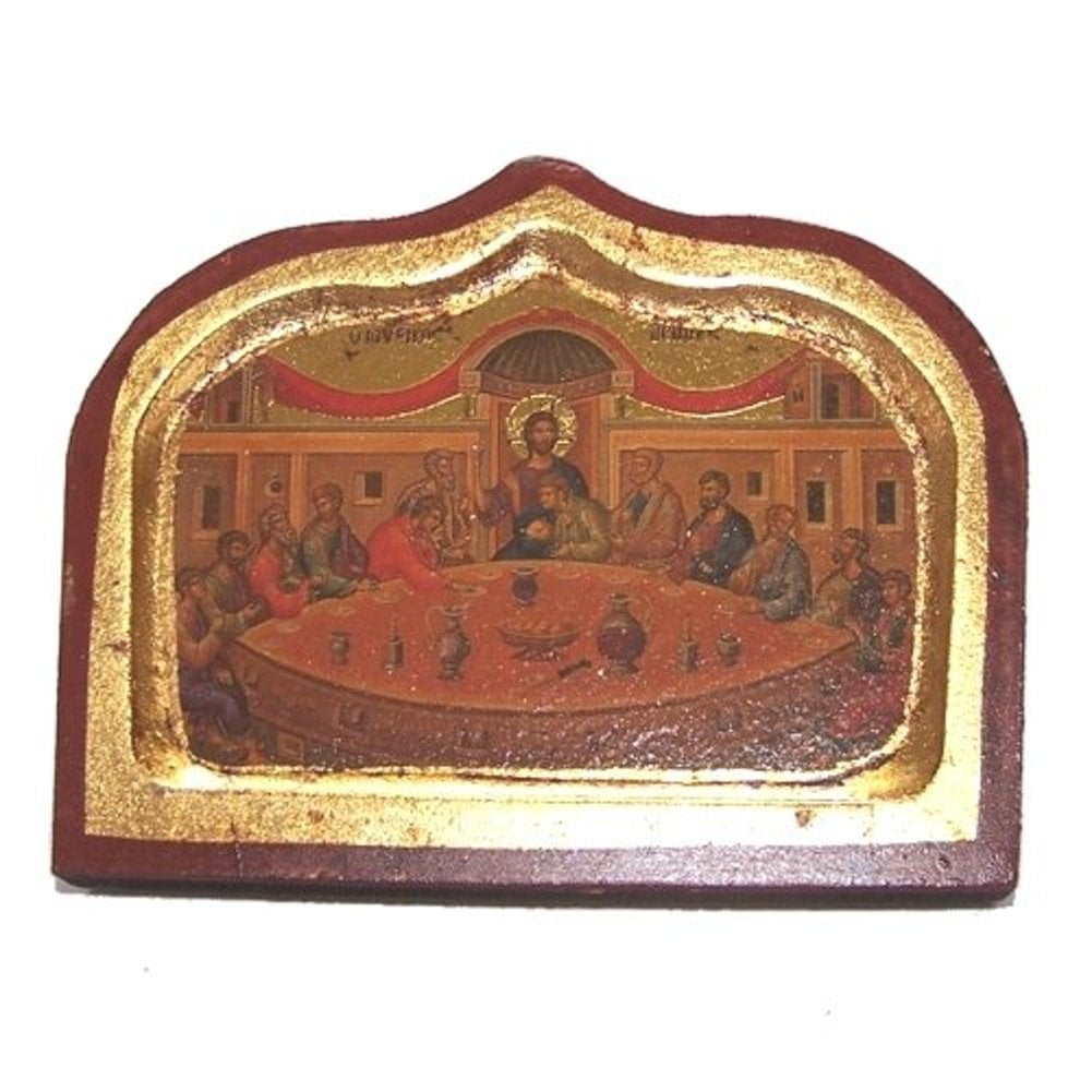Holy Land Market Last Supper Icon with Sheets of Gold (Lithography) (6. ...