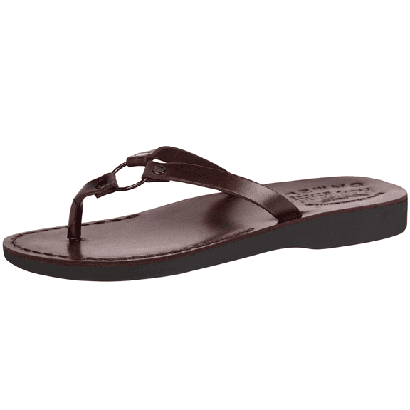 Holy Land Market Men/Women Biblical Jesus Leather Sandals/Slides From Jerusalem (Jericho Style II) (43 M EU)