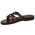 thumbnail image 1 of Holy Land Market Men/Women Biblical Jesus Leather Sandals/Slides From Jerusalem (Jerusalem Style I) (6-6.5 Women/5-5.5 Men), 1 of 7
