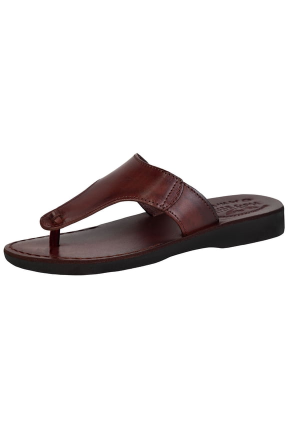 Men/Women Biblical Jesus Leather Sandals/Slides From Jerusalem (Jerusalem Style IV) (14-14.5 Women/11-11.5 Men)