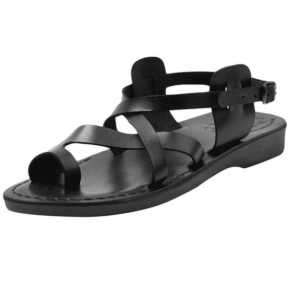 Holy Land Market Men/Women Biblical Jesus Leather Sandals/Slides From Jerusalem(Jesus - Style I) (43 M EU)