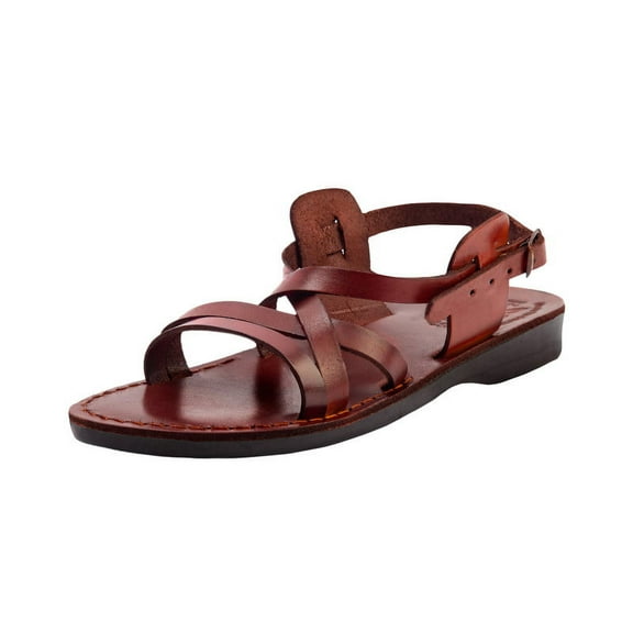 Holy Land Market Men/Women Biblical Jesus Leather Sandals/Slides From Jerusalem (Yashua-Style II) (41 M EU)