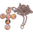 thumbnail image 1 of Holy Land Market Most popular images and medals of our beloved Lady Cross Necklace - pewter (5 cm - 2 inches Cross - 22 Inch Chain), 1 of 2