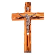 Holy Land Market Olive Wood Cross with Crucifix (6.25" h)