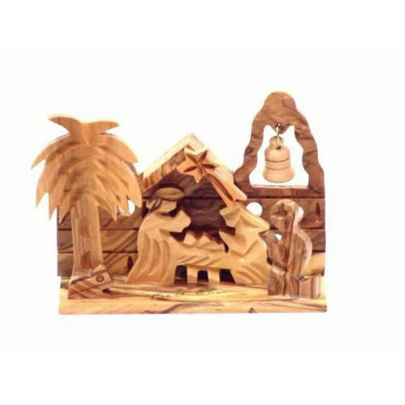 Holy Land Market Olive Wood Nativity -Christmas Village