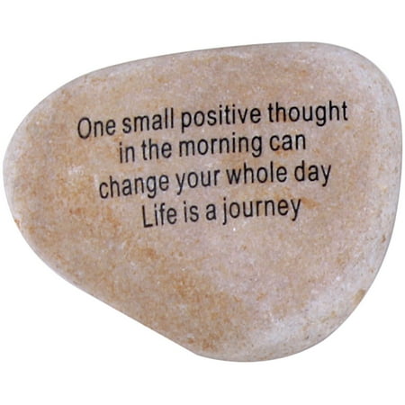 Holy Land Market - One Small Positive Thought Extra Large Engraved Natural Stones from The Holy Land : 4-5 Inches