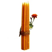 Holy Land Market Pure Beeswax Organic Hand Made Candles - Orthodox Church Candles from Jerusalem -  3/8 Inch Diameter (12 Inches x 12 candles)