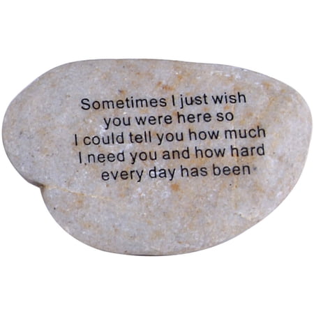 Holy Land Market - Sometimes I Just Wish Extra Large Engraved Natural Stones from The Holy Land : 4-5 Inches