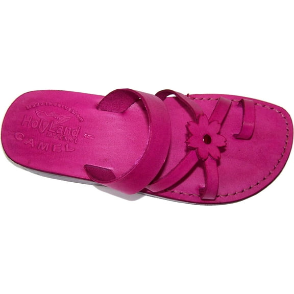 Holy Land Market Unisex Biblical Flip Flops (Jesus - Yashua) Galilee Style (Pink, 39 M EU)