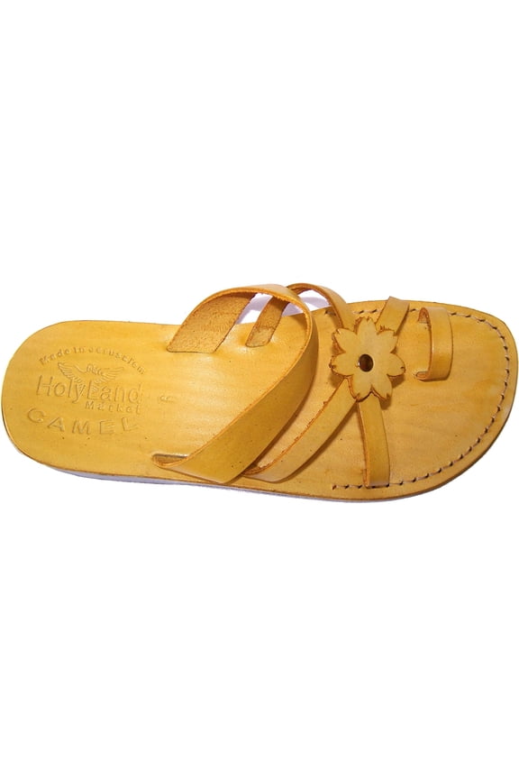 Unisex Biblical Flip Flops (Jesus - Yashua) Galilee Style (Yellow, 39 M EU)