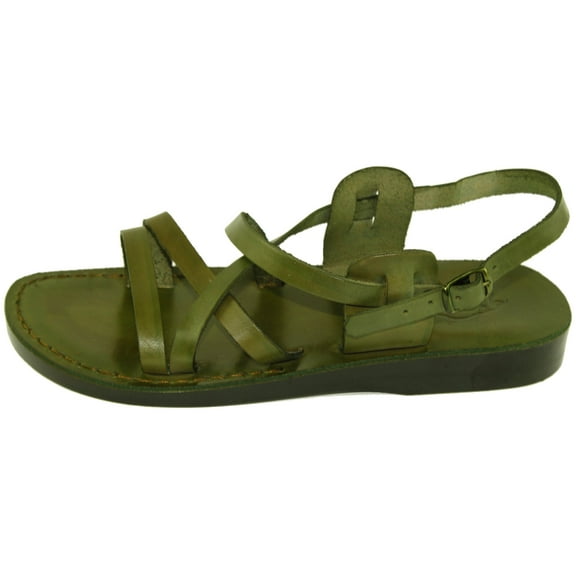 Holy Land Market Unisex Biblical Leather Sandals - Jesus - Yashua Style II - Colored