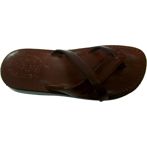Holy Land Market Unisex Genuine Leather Biblical Flip Flops (Jesus - Yashua) Paul Style I (42 M EU)