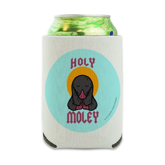 Holy Moley Religious Mole Funny Humor Can Cooler - Drink Sleeve Hugger Collapsible Insulator - Beverage Insulated Holder
