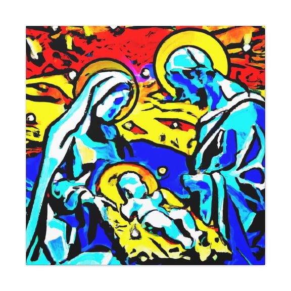Holy Night Manger Scene - Canvas