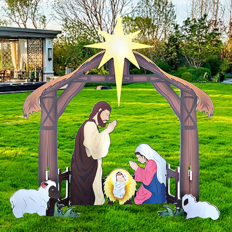 Holy Night Outdoor Christmas Nativity Set, Outdoor Nativity Scene