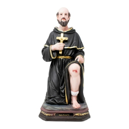 Holy Pilgrim Resin Statue | Multiple Sizes | Santo Peregrino | Perfect for Church, Home Decor, Gifts (Mx12"inches)