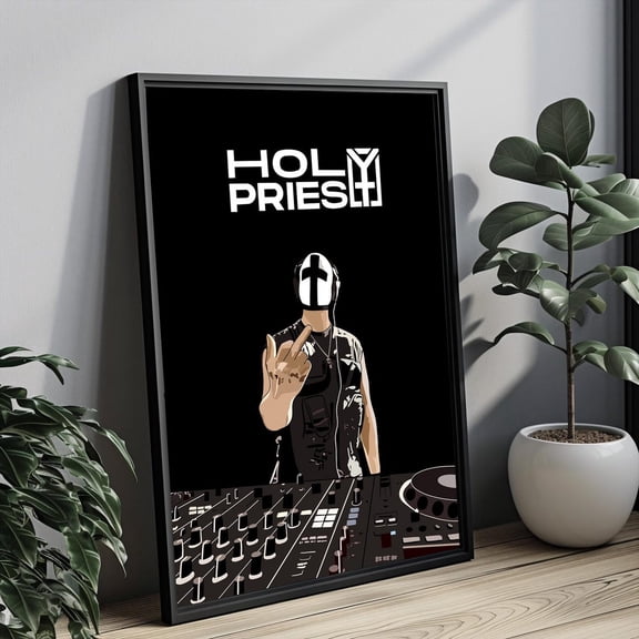 Holy Priest Dj Poster, Unframed Paper Poster 8x10in