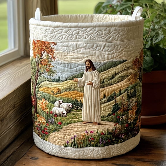 Holy Promise Quilted Laundry Basket, Clothes Hamper Storage BagHousewarming Gift Ideas, Gift For Mom