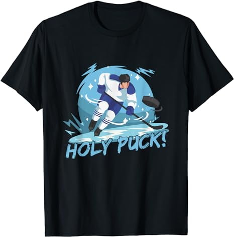 Holy Puck Pun for an Ice Hockey Teammate T-Shirt - Walmart.com