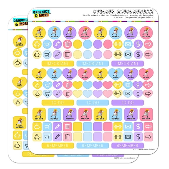 Holy Roller Jesus Roller Skating Funny Humor Planner Calendar Scrapbooking Crafting Sticker Set
