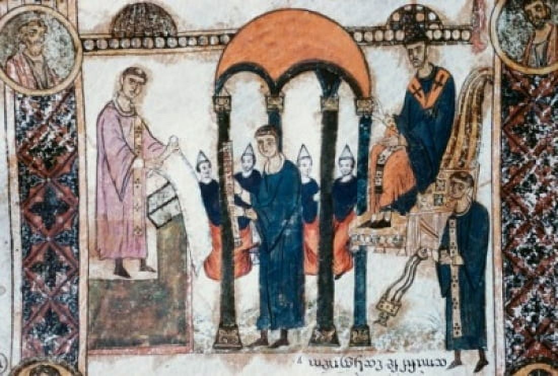 Holy Saturday Scroll A Parable Illustration 11th C Manuscripts Canvas Art - (24 x 36)