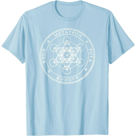 Holy Seal of Archangel Metatron aka Enoch Sigil Softstyle Unisex T-Shirt Men Women Kids,Light Blue Color,Size YL