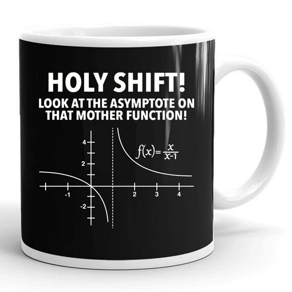 Holy Shift Look At The Asymptote On That Function Math Gift Ceramic Mug 11oz (White;11oz)