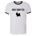 thumbnail image 1 of Holy Shih Tzu Adult Short Sleeve Ringer T-shirt, 1 of 3