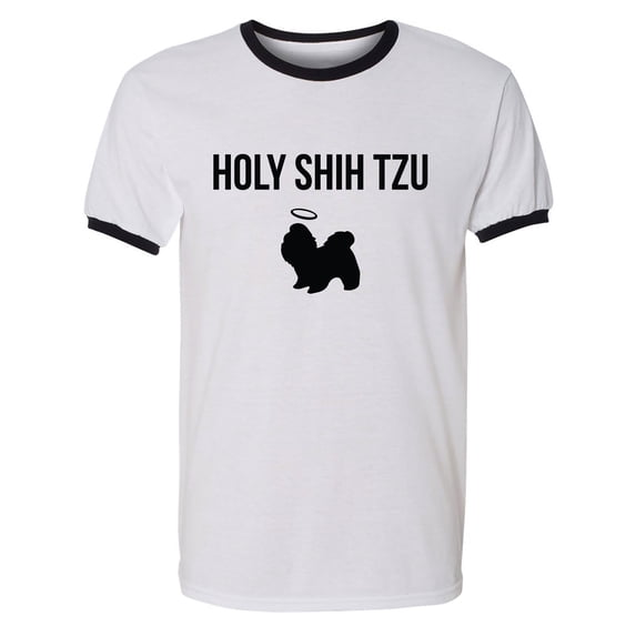 Holy Shih Tzu Adult Short Sleeve Ringer T-shirt
