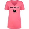 thumbnail image 1 of Holy Shih Tzu Womens V-Neck T-Shirt, 1 of 2