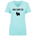 thumbnail image 1 of Holy Shih Tzu Womens V-Neck T-Shirt, 1 of 3