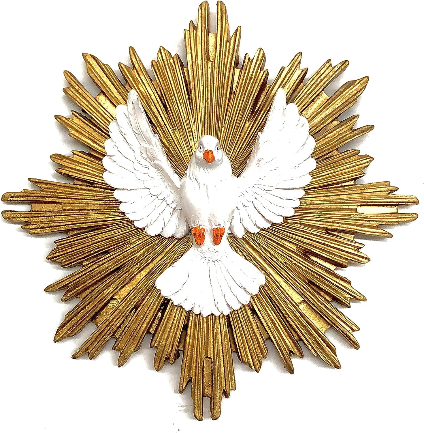 Holy Spirit Dove Pendant Sculpture 8" Wall Mounted Divine Spirit