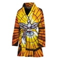 thumbnail image 1 of Holy Spirit Dove Stained Glass Women Bathrobe One Size Univeral Fits, Dove Fashion Lightweight Plush Fleece Long Robe For Women, 1 of 3