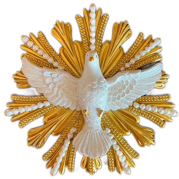 Holy Spirit Wall Plaque Divine Spirit Sculpture Wall Mounted 7.5"